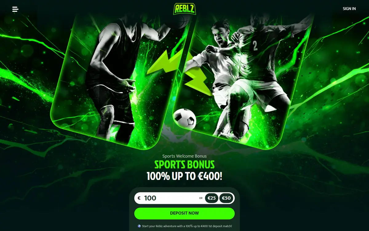 Sportsbonusen hos Reblz: 100 % opptil €400
